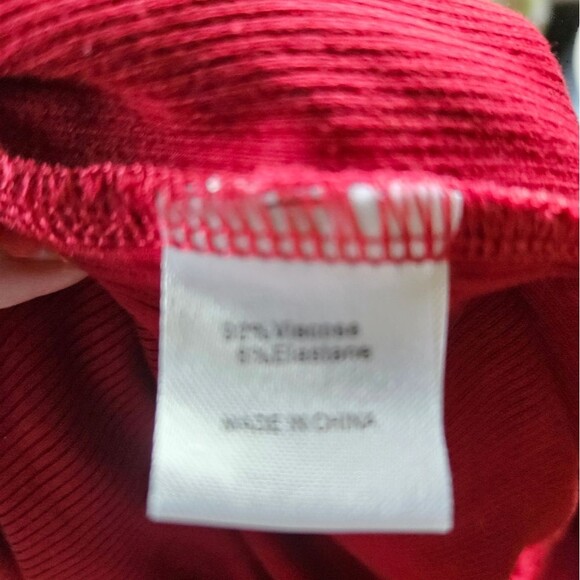 Merokeety Ribbed Maroon Red Sleeveless Romper Jumpsuit – Women’s M / Medium NWT - Picture 4 of 6